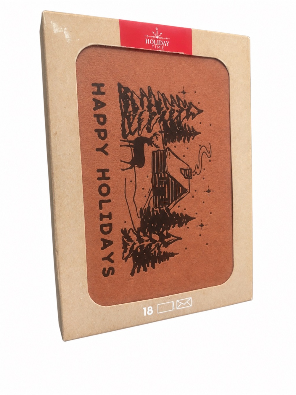 Holiday Time Brown and Black Holiday Card Set